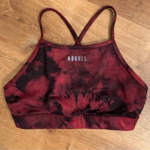 NOBULL Other - NOBULL High Neck Tie Dye Black Red Wine Lava Sportsbra Medium